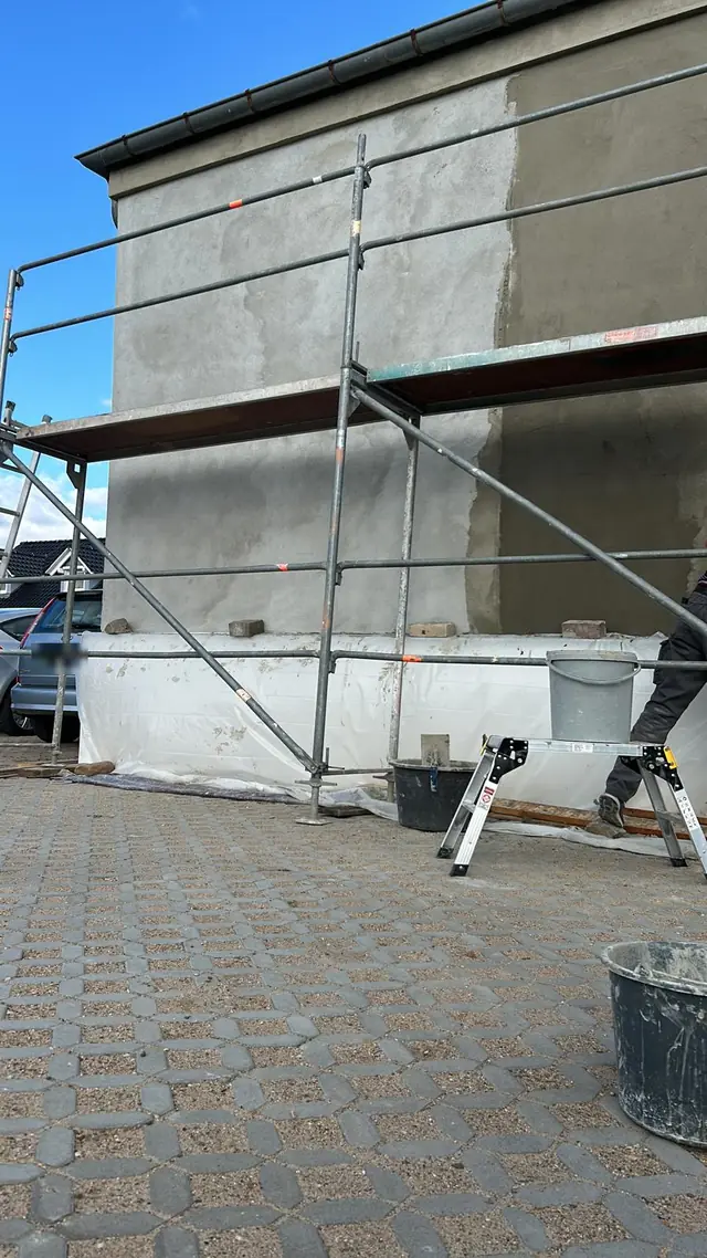 Fassade im Putzaufbau